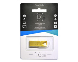 USB Flash Drive 16Gb T&G 117 Metal series Gold (TG117GD-16G)