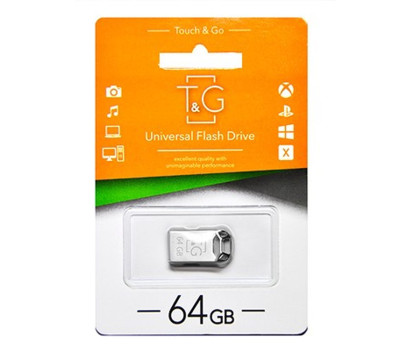 USB Flash Drive 64Gb T&G 110 Metal series Silver (TG110-64G)