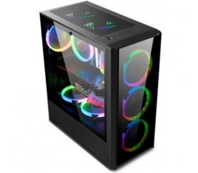Корпус Golden Field 7681B (P1B),  Black, Miditower, без вентиляторов, без БП