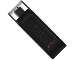 USB 3.2 Gen 1 Type-C Flash Drive 64Gb Kingston DataTraveler 70, Black (DT70/ 64GB)