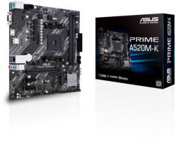 Мат.плата AM4 (A520) Asus PRIME A520M-K, A520, 2xDDR4, VGA/ HDMI, MicroATX