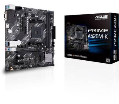 Мат.плата AM4 (A520) Asus PRIME A520M-K, A520, 2xDDR4, VGA/ HDMI, MicroATX Мат.плата AM4 (A520) Asus PRIME A520M-K, A520, 2xDDR4, VGA/ HDMI, MicroATX