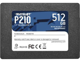 Твердотельный накопитель 512Gb, Patriot P210, SATA3, 2.5