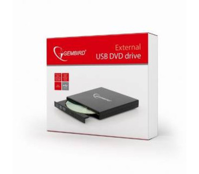 Внешний оптический привод Gembird, Black, USB (DVD-USB-02) Внешний оптический привод Gembird, Black, USB (DVD-USB-02)