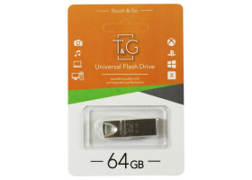 USB Flash Drive 64Gb T&G 117 Metal series Silver (TG117SL-64G)