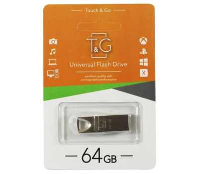 USB Flash Drive 64Gb T&G 117 Metal series Silver (TG117SL-64G)