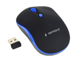 Мышь Gembird MUSW-4B-03-B, Black/ Blue wireless, USB, 800/ 1200/ 1600 dpi, 1xAА (MUSW-4B-03-B)