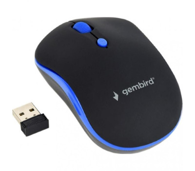 Мышь Gembird MUSW-4B-03-B, Black/ Blue wireless, USB, 800/ 1200/ 1600 dpi, 1xAА (MUSW-4B-03-B) Мышь Gembird MUSW-4B-03-B, Black/ Blue wireless, USB, 800/ 1200/ 1600 dpi, 1xAА (MUSW-4B-03-B)