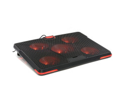 Подставка для ноутбука до 19&Prime; Crown CMLS-130, Black/ Red, 1x110mm, 4x85mm, 390x295x30mm