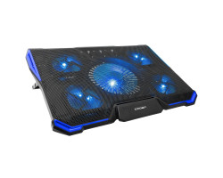 Подставка для ноутбука до 19&Prime; Crown CMLS-131, Black/ Blue, 1x110mm, 4x85mm, 390x295x30mm