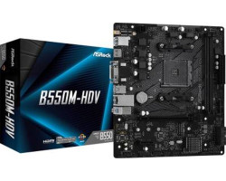 Мат.плата AM4 (B550) ASRock B550M-HDV, VGA/ DVI-D/ HDMI, MicroATX