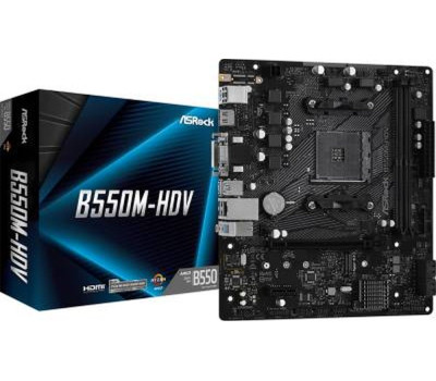 Мат.плата AM4 (B550) ASRock B550M-HDV, VGA/ DVI-D/ HDMI, MicroATX Мат.плата AM4 (B550) ASRock B550M-HDV, VGA/ DVI-D/ HDMI, MicroATX