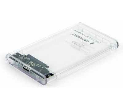 Карман HDD 2.5&Prime; Gembird, Clear, USB 3.0, 1xSATA HDD/ SSD, питание по USB, чехол (EE2-U3S9-6)