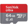 Карта памяти microSDXC, 64Gb, Class10 UHS-I, SanDisk Ultra Light, без адаптера (SDSQUNR-064G-GN3MN)