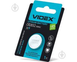 Батарейка CR-2032 Videx CR2032 (3.0 В литиевая, для биос мат. плат) 1шт. в блистере