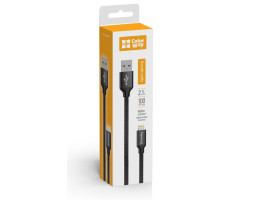 Кабель USB > Lightning,  ColorWay CW-CBUL004-BK, Black, 1.0m, 2.1A-foto2
