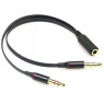 Переходник аудио 4pin Jack (мама) > 2x3pin (папа) 0.1m ATcom (17488)