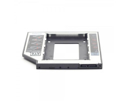 Шасси Gembird MF-95-02 для подключ. 2,5&Prime; HDD/ SSD SATA3 в отсек привода ноутбука толщ. 12,5 мм, алюм.