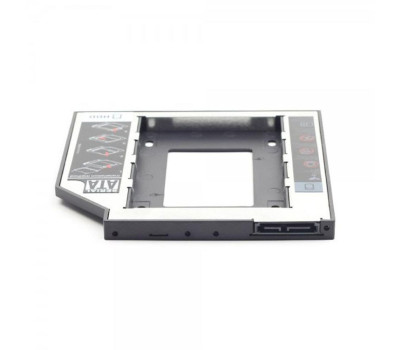 Шасси Gembird MF-95-02 для подключ. 2,5&Prime; HDD/ SSD SATA3 в отсек привода ноутбука толщ. 12,5 мм, алюм.