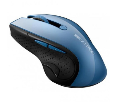 Мышь Canyon CNS-CMSW01BL, Blue, USB, wireless, оптическая, синий LED-сенсор, 2.4 GHz, 1600 dpi