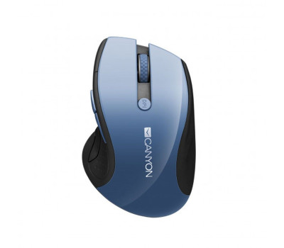 Мышь Canyon CNS-CMSW01BL, Blue, USB, wireless, оптическая, синий LED-сенсор, 2.4 GHz, 1600 dpi