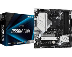 Мат.плата AM4 (B550) ASRock B550M Pro4, VGA/ HDMI/ DP, MicroATX
