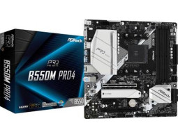 Мат.плата AM4 (B550) ASRock B550M Pro4, VGA/ HDMI/ DP, MicroATX Мат.плата AM4 (B550) ASRock B550M Pro4, VGA/ HDMI/ DP, MicroATX