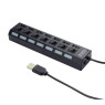 Концентратор USB Gembird UHB-U2P7-03 USB 2.0, 7 порта, выключатель на каждый порт, блок питания