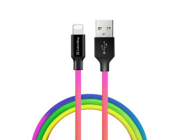 Кабель USB > Lightning,  ColorWay, Mix, 1м, 2.4A (CW-CBUL016-MC)-foto3