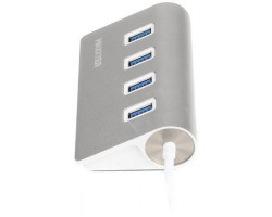 Концентратор USB 3.0 Maxxter HU3A-4P-01 USB 3.0, 4 порта, металл, Silver