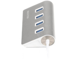 Концентратор USB 3.0 Maxxter HU3A-4P-01 USB 3.0, 4 порта, металл, Silver