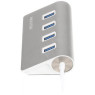 Концентратор USB 3.0 Maxxter HU3A-4P-01 USB 3.0, 4 порта, металл, Silver