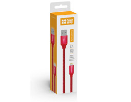 Кабель USB > Lightning,  ColorWay, Red, 1м, 2.1A (CW-CBUL004-RD)-foto2