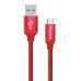 Кабель USB - 1.0m AM/ Type-C ColorWay, Red (CW-CBUC003-RD), нейлоновая оплетка Кабель USB - 1.0m AM/ Type-C ColorWay, Red (CW-CBUC003-RD), нейлоновая оплетка