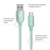 Кабель USB  - 2.0m AM/ Type-C  ColorWay, Mint (CW-CBUC008-MT)
