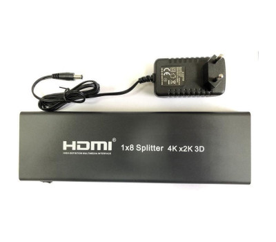 Разветвитель HDMI сигнала, Atcom, Black, на 8 портов HDMI V1.4, до 25 м (7688)