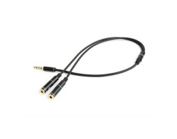Переходник аудио 3.5мм 4-pin М/ F 3.5 мм + микрофон Переходник аудио 3.5мм 4-pin М/ F 3.5 мм + микрофон