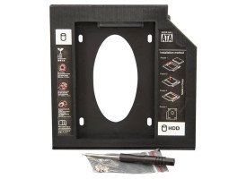 Шасси для ноутбука 1stCharger HDC1ST127-1 Black, 12.7mm, алюминиевый корпус Шасси для ноутбука 1stCharger HDC1ST127-1 Black, 12.7mm, алюминиевый корпус