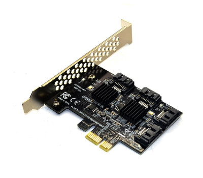 Контролер Dynamode PCI-E to 4 х SATA III (6 Гбит/ сек), 4 внутр. канала, чипсет Marvell 88SE9215 Контролер Dynamode PCI-E to 4 х SATA III (6 Гбит/ сек), 4 внутр. канала, чипсет Marvell 88SE9215