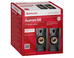 Колонки 2.0 Defender Aurora S8, Black, 8 Вт, 3.5 мм, питание от USB (65408)-foto2