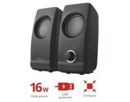 Колонки 2.0 Trust Remo, Black, 8W, работает от USB (17595)-foto2
