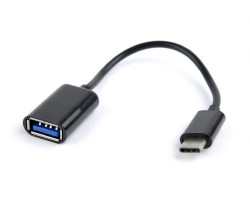 Кабель USB 2.0 - 0.2m AF/ Type-C Cablexpert A-OTG-CMAF2-01, Black