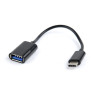 Кабель USB 2.0 - 0.2m AF/ Type-C Cablexpert A-OTG-CMAF2-01, Black