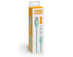 Кабель USB > Lightning,  ColorWay CW-CBUL004-MT Mint, 1м, 2.1A -foto2