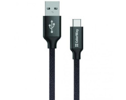 Кабель USB  - 1.0m AM/ Type-C  ColorWay , Black (CW-CBUC003-BK)