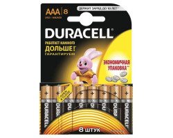 Батарейка LR03 (AAA), щелочная, Duracell Duralock Basic, 1.5V, Bulk (MN2400 8BL/  MN2400 12BL)