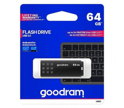 USB 3.0 Flash Drive 64Gb Goodram UME3 Black (UME3-0640K0R11) USB 3.0 Flash Drive 64Gb Goodram UME3 Black (UME3-0640K0R11)