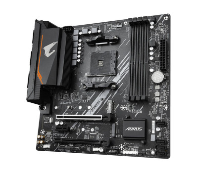 Мат.плата AM4 (B550) Gigabyte B550M AORUS ELITE, B550, 4xDDR4, CrossFireX, DVI-D/ HDMI, MicroATX