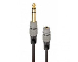 Переходник аудио Cablexpert A-63M35F-0.2M 6.35мм M /  F 3.5 мм, 0,2 м, черный (A-63M35F-0.2M)