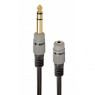 Переходник аудио Cablexpert A-63M35F-0.2M 6.35мм M /  F 3.5 мм, 0,2 м, черный (A-63M35F-0.2M)